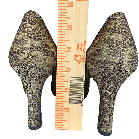 Kenneth Cole Vintage New York High Heels Textured Snake Skin Size 7 - Picture 13 of 16